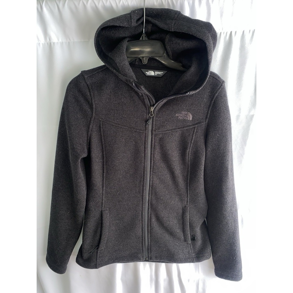 The North Face Womens Small Full Zip Pocket‎ Fleece Lined Hooded Athletic Jacket
